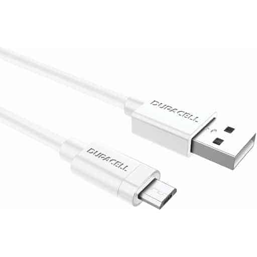 DURACELL LATAUSJOHTO MICRO-USB - USB-A VALKOINEN 1