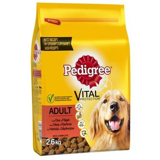 PEDIGREE ADULT HÄRKÄÄ JA SIIPIKARJAA KUIVARUOKA 2